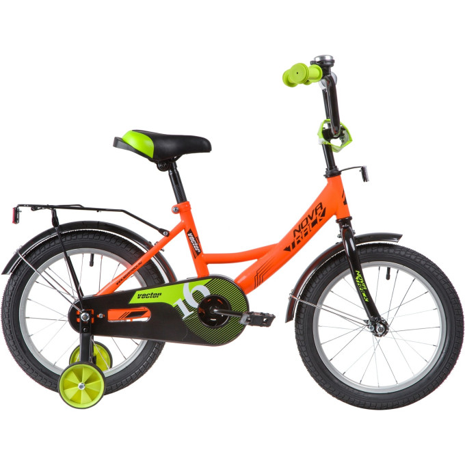 Детский велосипед NOVATRACK VECTOR 16” оранжево-зеленый 163VECTOR.OR22
